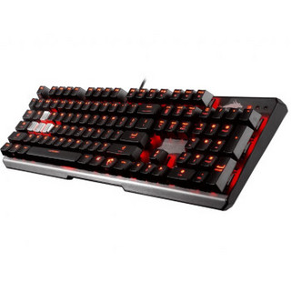 微星（MSI）GK60电竞游戏机械键盘 原厂Cherry MX轴 LED炫彩灯光 APEX/吃鸡键盘 GK60 标准104键无冲 黑色 青轴