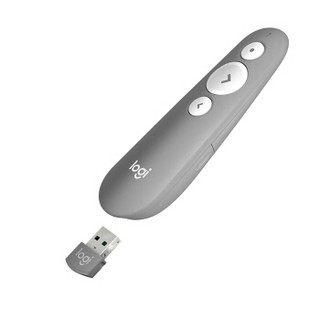 罗技 （Logitech） R500 激光笔 翻页笔 无线蓝牙双连 Mac iOS兼容 灰色