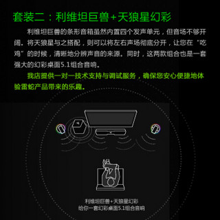 雷蛇（Razer） 天狼星幻彩专业利维坦巨兽电脑手机游戏立体声环绕音箱音响套装 套餐一(利维坦巨兽+天狼星幻彩)