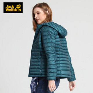 Jack Wolfskin/狼爪女士秋冬新款户外防风保暖运动休闲750蓬白鹅绒羽绒服5219261 5219261-4027/深翡翠绿 M 170/92A