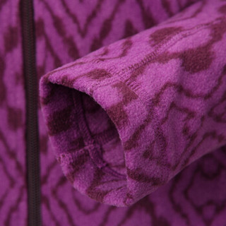marmot/土拨鼠户外平锁接缝保暖开衫抓绒衣 葡萄紫/深紫色5772 XL 欧码偏大