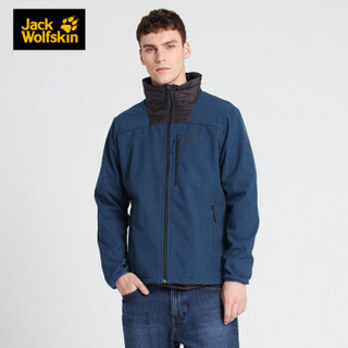 Jack Wolfskin/狼爪男装春季新款户外防风不易沾水软壳夹克外套1306251 1306251-1024/深靛蓝 M 180/100A