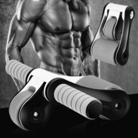 AiMeiShi艾美仕可折叠健腹轮瘦腰减肚子静音滚轮锻炼马甲人鱼线家用健身器材 蓝色