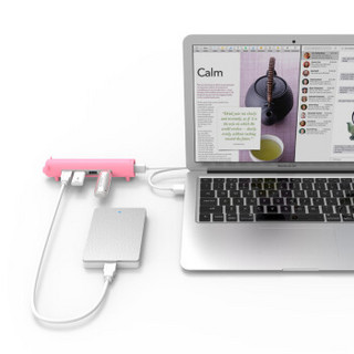 奥睿科（ORICO）USB分线器3.0高速扩展集线器HUB猪年纪念款OTG笔记本台式电脑通用 四口-粉色