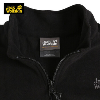 Jack Wolfskin/狼爪男装秋款户外运动套头保暖抓绒衣1701482 1704141-6000/黑色 M 175/96A