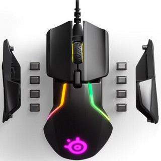 赛睿（SteelSeries) 寒冰5Rival600M750键盘鼠标游戏耳机套装（幻彩灯光RGB） 鼠标+耳机+104键盘+鼠标垫XL号