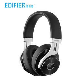 漫步者（EDIFIER） W855BT立体声无线蓝牙头戴式耳机线控可通话商务出行耳麦智能NFC连接 黑色