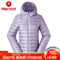 marmot/土拨鼠2019秋冬新款户外拒水防风超轻透气轻薄情侣女士羽绒服 淡薰衣草紫7316（女款） M 欧码偏大