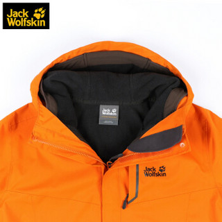 Jack Wolfskin/狼爪男士冲锋衣秋冬户外防风软壳内胆三合一冲锋衣5012472 5012472-3062/沙漠橙 L  180/100A