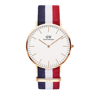 丹尼尔惠灵顿（DanielWellington）DW手表 男表40mm白盘尼龙带+手镯套装 情人节专属礼物（限定臻爱礼盒）