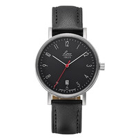 LACO 朗坤 包豪斯系列 862069 男士自动机械手表 40mm 黑色 黑色 牛皮