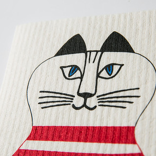 瑞典原产Optodesign 米琪猫系列洗碗布抹布百洁布 红色