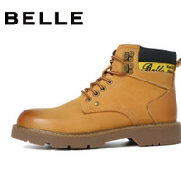 BeLLE 百丽 男士马丁靴 6ST01DD9 棕单里 40