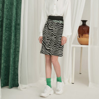 丽丽 LILY 119350C6224 黑白撞色半身裙