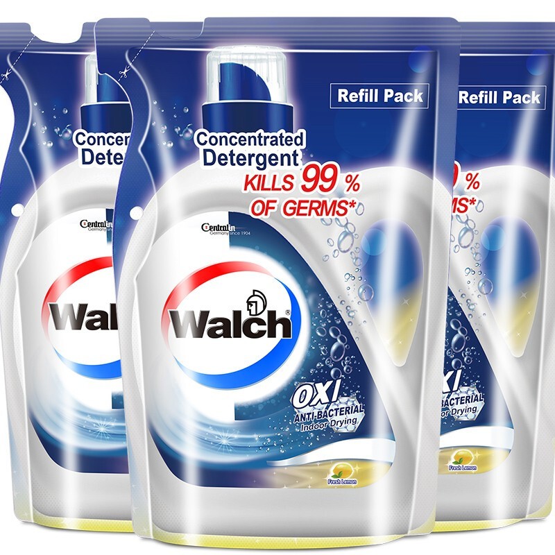 威露士抗菌有氧洗衣液袋装柠檬清香500ml3袋补充装杀菌率996件