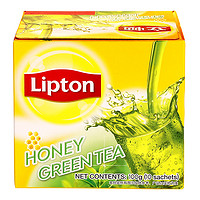 立顿Lipton 绿茶 茶粉茶叶 蜂蜜绿茶10包100g 袋装绿茶粉 办公室休闲下午茶 *2件