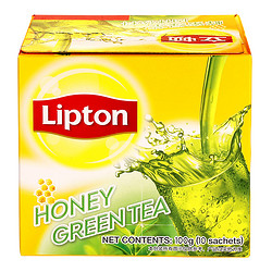 立顿Lipton 绿茶 茶粉茶叶 蜂蜜绿茶10包100g 袋装绿茶粉 办公室休闲下午茶 *2件