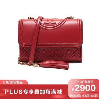 托里·伯奇 TORY BURCH 奢侈品 TB女包 FLEMING系列羊皮单肩斜挎包红色小号 43834 611