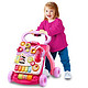 伟易达（Vtech）多功能学步车粉色手推车婴儿宝宝防侧翻儿童可拆卸学习面板早教益智玩具 六一儿童节礼物