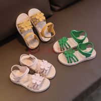 GUHE 固禾 小女孩花朵软底凉鞋