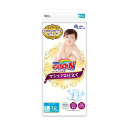 GOO.N大王 环贴纸尿裤 珍珠绵柔棉花糖  L38（适合9-14KG宝宝）