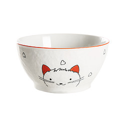 顺祥陶瓷 猫小咪 日式 可爱 餐具 碗 4.5英寸碗2只装（猫小咪） *3件