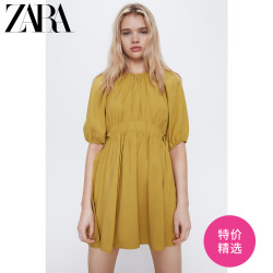 ZARA新款 TRF 女装 蝴蝶结设计连衣裙 07385114305