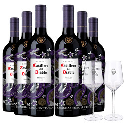 Casillero del Diablo 红魔鬼 尊龙梅洛干红葡萄酒750ml*6瓶智利原瓶进口红酒 龙年贺岁版