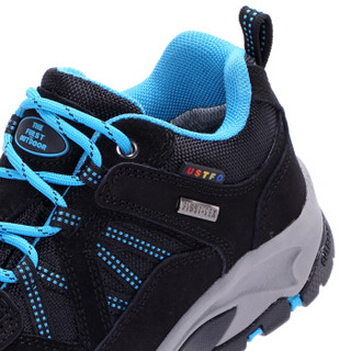 TFO  徒步鞋 户外男女款运动徒步低帮透气舒适防滑高弹减震登山鞋844543 女款黑色/水蓝色 39