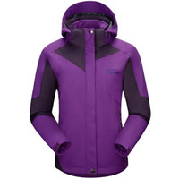 埃尔蒙特 ALPINT MOUNTAIN  户外女款两件套三合一保暖冲锋衣 620-606 紫色 M