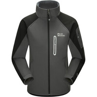 ALPINT MOUNTAIN  户外保暖软壳冲锋衣男款抓绒防风防水冲锋衣 620-001 灰色 S