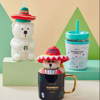 STARBUCKS 星巴克 小熊玻陶瓷杯