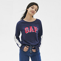 Gap 盖璞 496458 女士LOGO纯色休闲运动衫