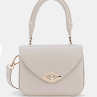 Furla 芙拉 Eye Mini 女款真皮手提包 粉笔色
