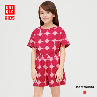 UNIQLO 优衣库 Marimekko合作系列 女童针织短裤 427517 紫红色 110cm