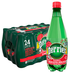 Perrier 巴黎水 草莓味气泡矿泉水 500ml*24瓶/箱