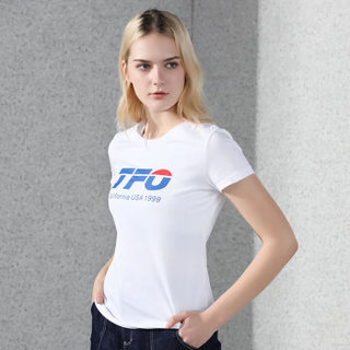 TFO T恤 男女款珠峰登顶纪念版透气舒适休闲运动户外T恤613921 女款玉石白色 S