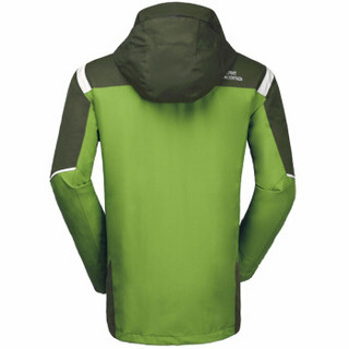 ALPINT MOUNTAIN 男款户外冲锋衣两件套三合一 610-001 绿色 XL