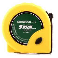 三木(SUNWOOD) 5m双制动锁定钢卷尺/精准装修测量尺子/伸缩尺 6403 *5件