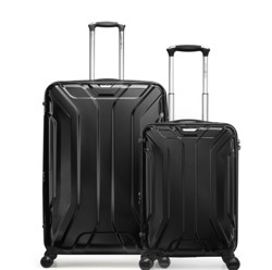 Samsonite 新秀麗 拉桿箱 時尚輕盈行李箱飛機輪旅行箱 TS7*09003黑色20+28英寸套裝