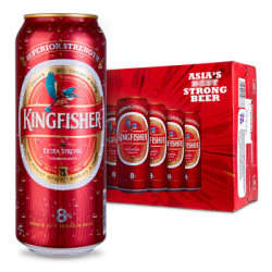 翠鸟kingfisher印度进口啤酒高度数高麦汁浓度原装整箱装500ml24听