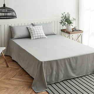 DAPU 大朴 精梳纯棉缎纹300根纯色床单 (银石灰、1.5米床)