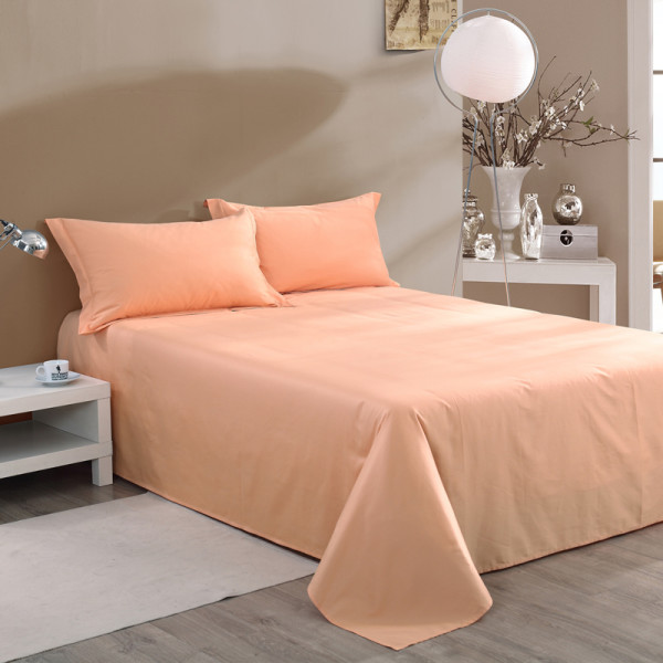 商品纯棉缎纹纯色床单