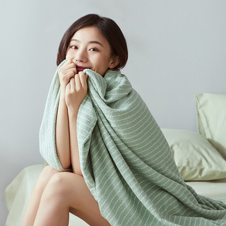 色织条纹毛巾被