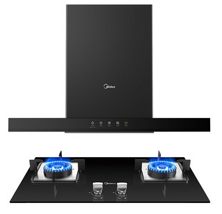 Midea 美的 CXW-268-T201+JZT-Q216B 烟灶套装 黑色