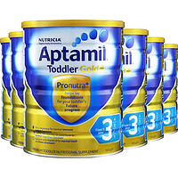 新西兰Aptamil进口婴儿幼儿奶粉3段900克 1周岁以上*6罐