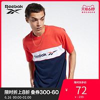 Reebok锐步运动经典男子短袖T恤CL F LINEAR T复古宽松TFN2953