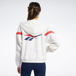 Reebok 锐步 Reebok锐步运动经典女子夹克CL LIGHT WOVEN JKT连帽卫衣GK5866
