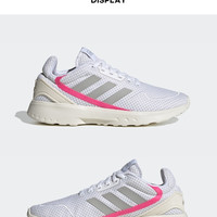 阿迪达斯官网 adidas neo NEBZED 女子休闲运动鞋EH2060 白/淡灰/粉 38.5(235mm)