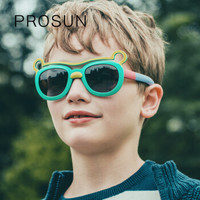 保圣(PROSUN)儿童太阳镜TR90儿童墨镜时尚卡通偏光镜PK2036 C62黄浅蓝